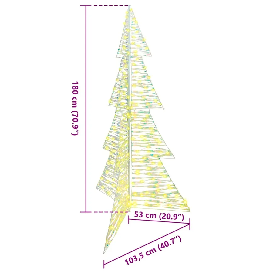 Sapin de Noël avec 240 LED Blanc chaud 180 cm PET - 8