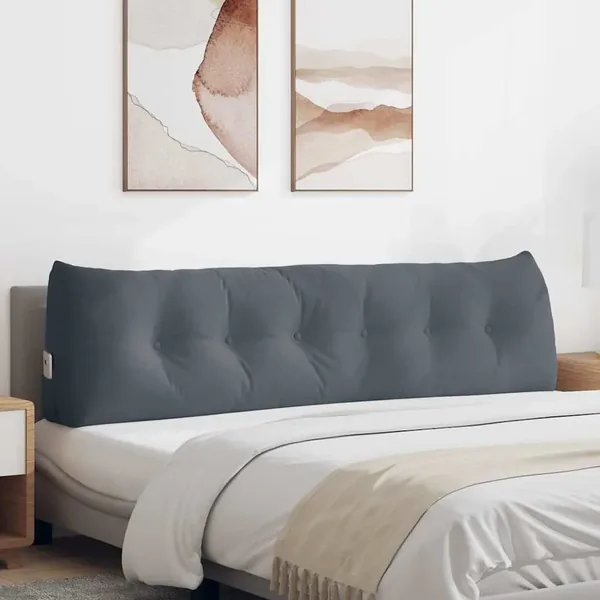 Coussin de Dos Gris foncé 180 x 24 x 50 cm Velours