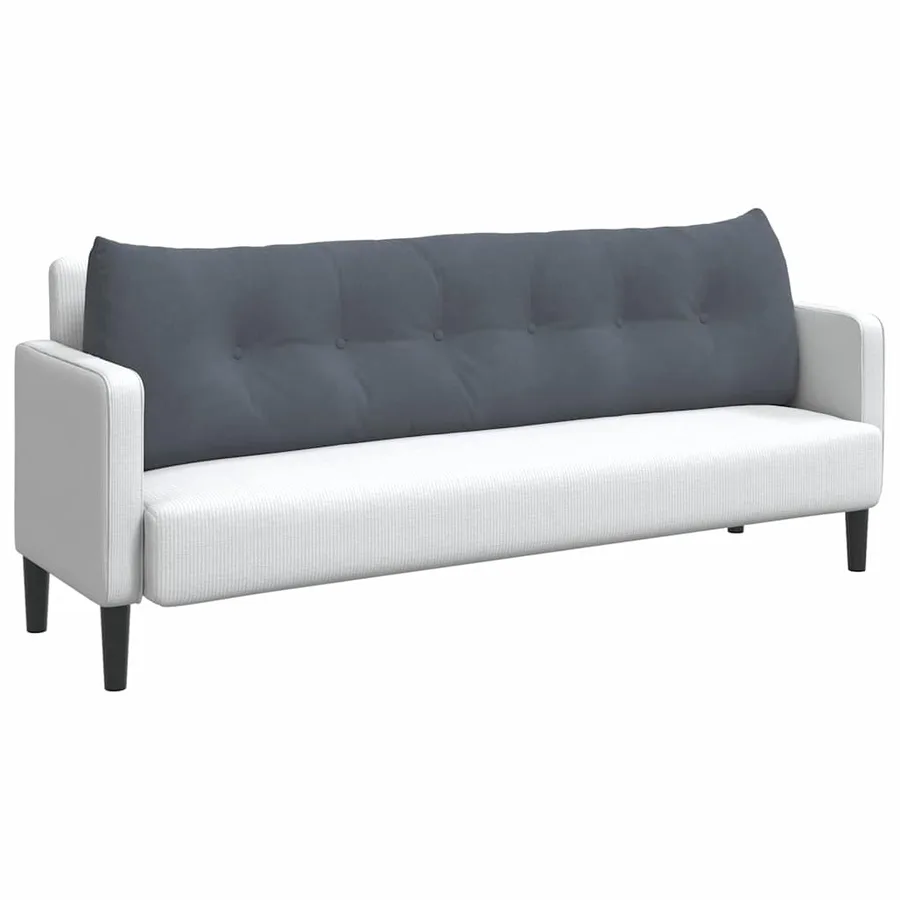 Coussin de Dos Gris foncé 180 x 24 x 50 cm Velours - 3