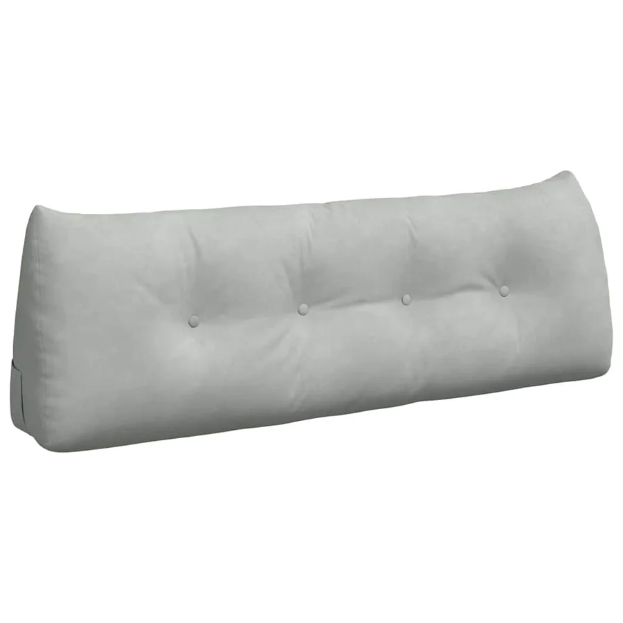 Coussin de Dos Gris clair 140 x 24 x 50 cm Velours - 2