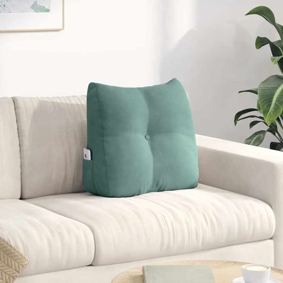 Coussin de Dos Vert Mer 45 x 24 x 50 cm Velours