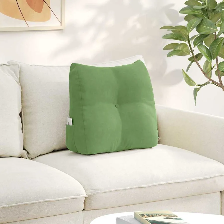 Coussin de Dos Vert clair 45 x 24 x 50 cm Velours