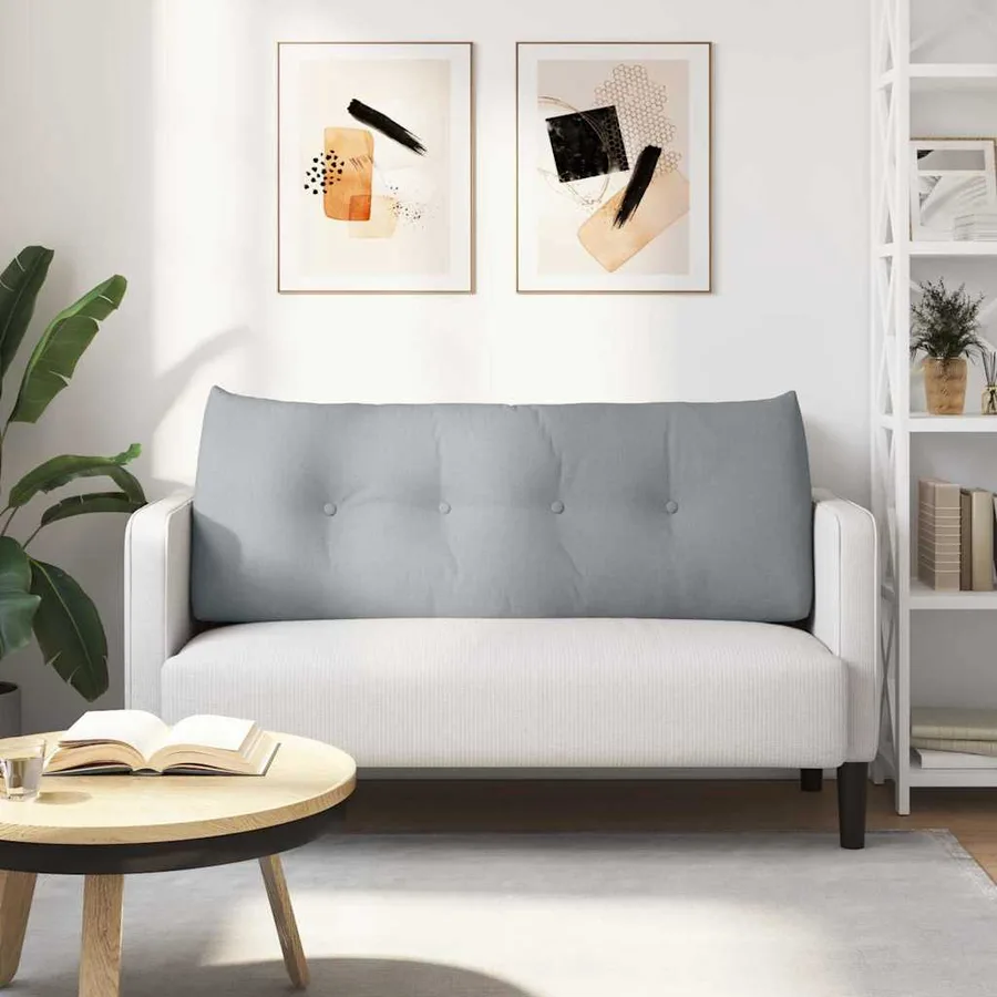 Coussin de Dos Gris clair 120 x 24 x 50 cm tissu - 4