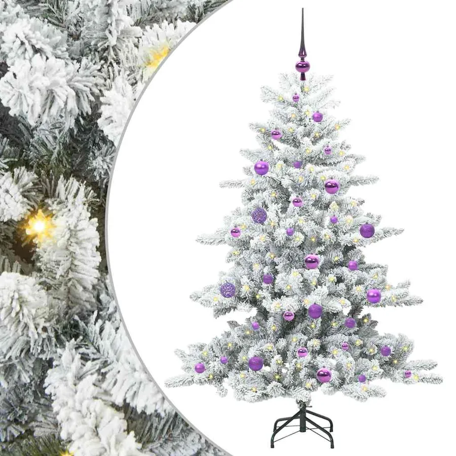 Sapin de Noël Artificiel à Branches Articulées Blanc 150 cm - 2