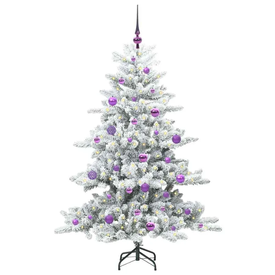 Sapin de Noël Artificiel à Branches Articulées Blanc 150 cm - 3
