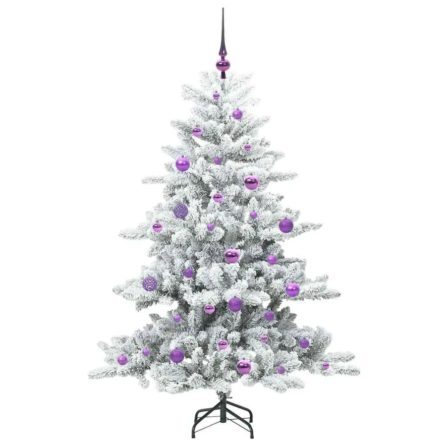 Sapin de Noël Artificiel à Branches Articulées Blanc 150 cm - 4