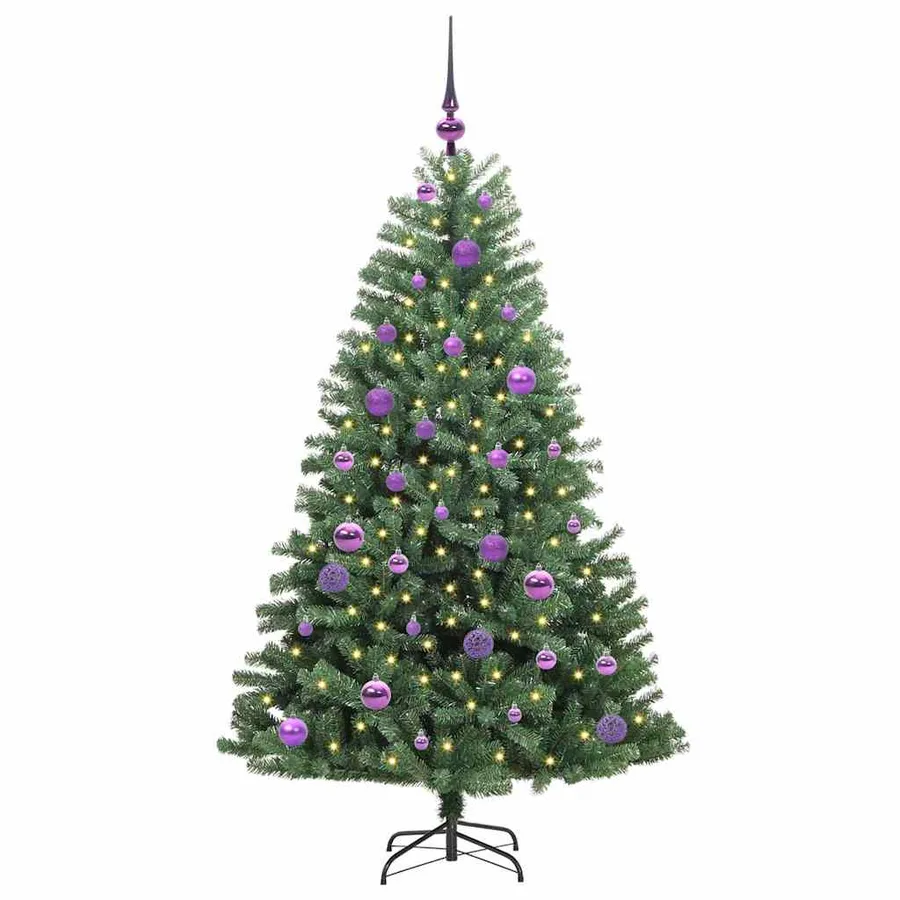 Sapin de Noël Artificiel à Branches Articulées Vert 150 cm - 3