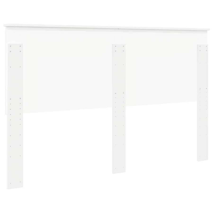 Tête de lit avec tête de lit Blanc 160 cm Bois d'ingénierie - 6