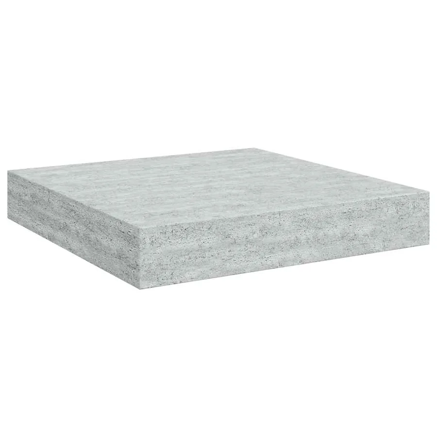 Étagère murale flottante gris béton 23x23,5x3,8 cm MDF - 2