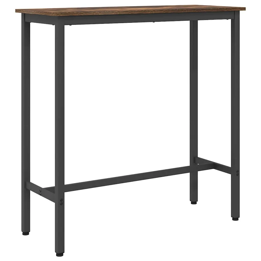 table Chêne fumé 100 x 40 x 100,5 cm Bois d'ingénierie et acier - 2