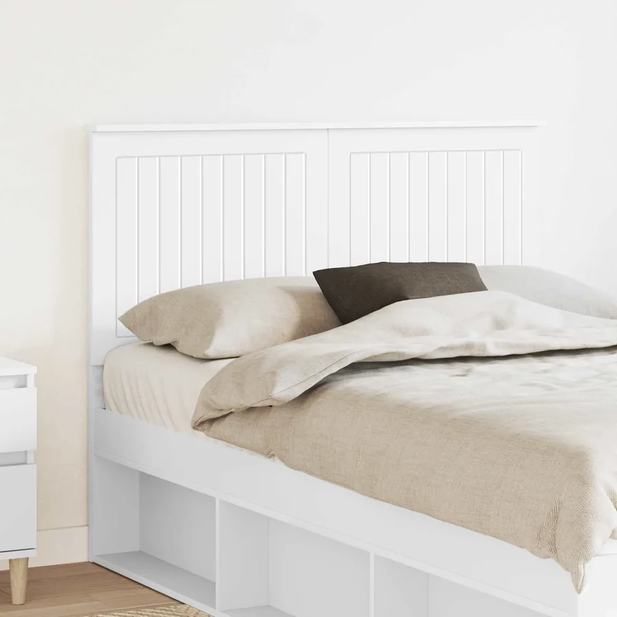 Tête de lit avec tête de lit Blanc 135 cm Bois d'ingénierie