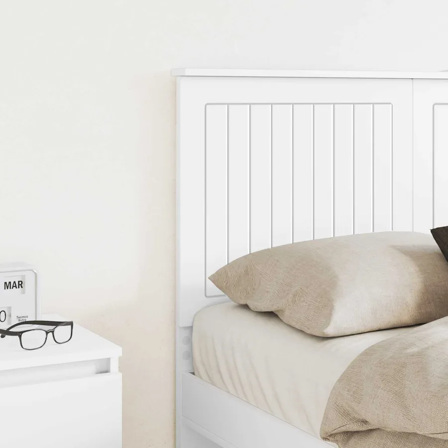 Tête de lit avec tête de lit Blanc 135 cm Bois d'ingénierie - 3