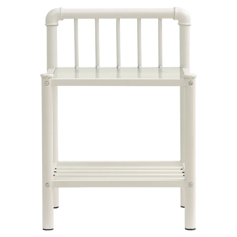 Tables de chevet 2 pcs Blanc et transparent Métal et verre - 3