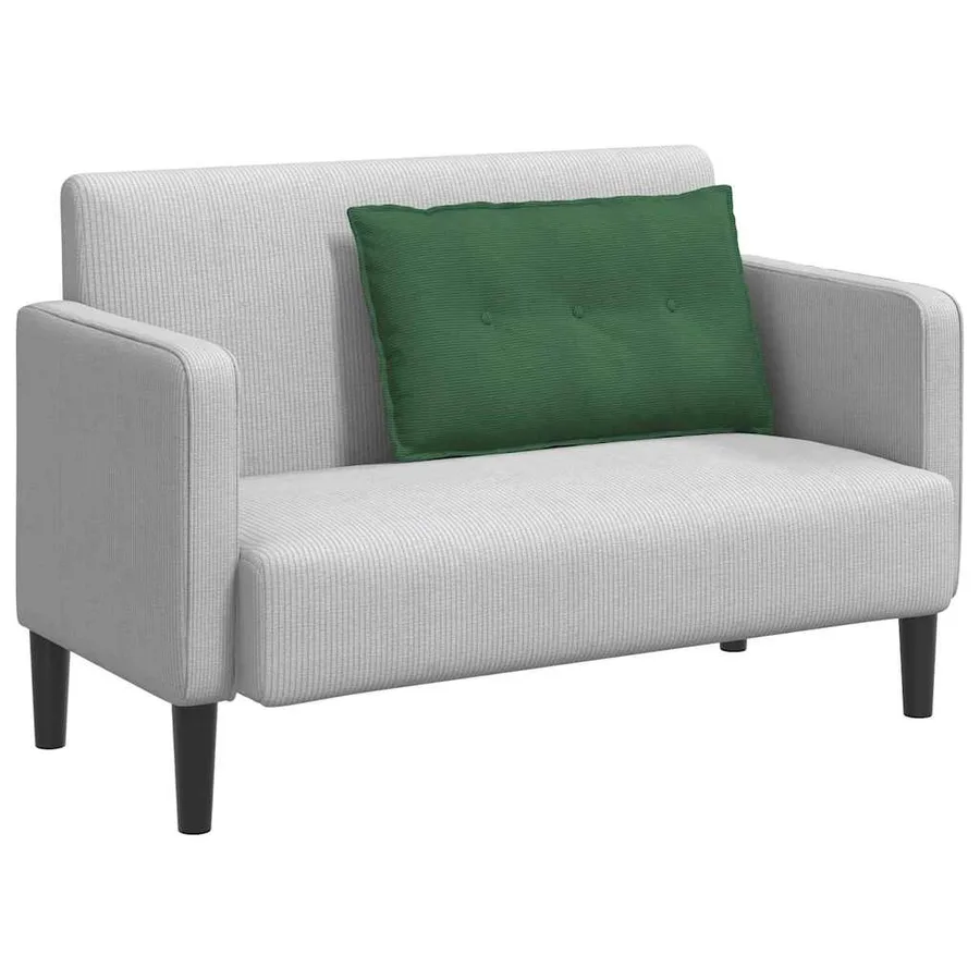 Coussin de Dos Vert Jungle 80 x 50 cm Tissu en velours côtelé - 3