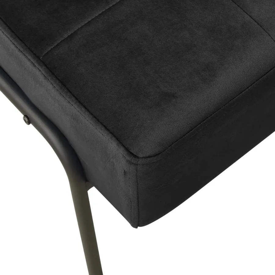 Chaise de relaxation 65x79x87 cm Noir Velours - 5