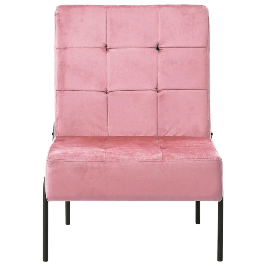 Chaise de relaxation 65x79x87 cm Rose Velours - 2
