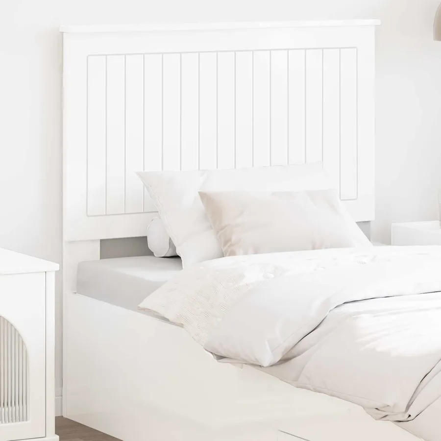 Tête de lit Blanc Brillant 90 cm Bois d'ingénierie