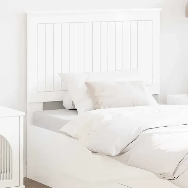 Tête de lit Blanc Brillant 90 cm Bois d'ingénierie