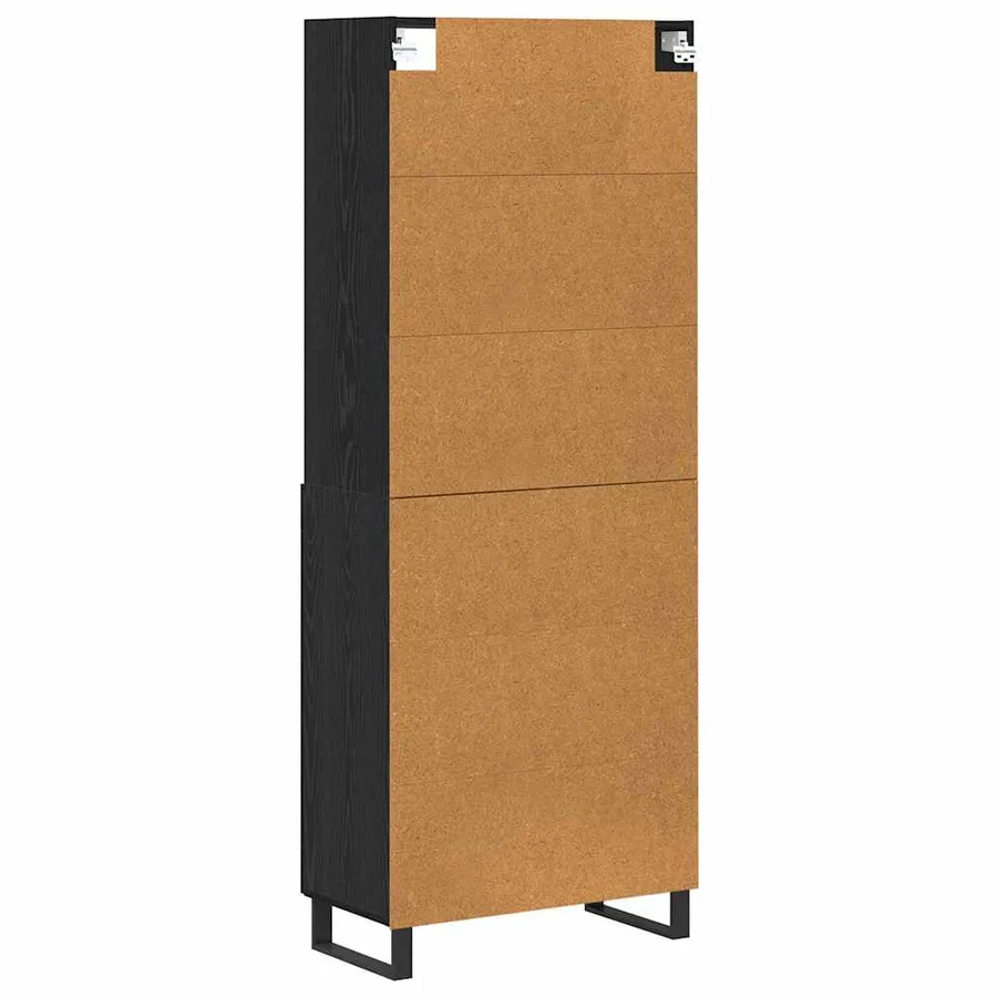 Haut Armoire 2 pcs Chêne noir Bois d'ingénierie - 10
