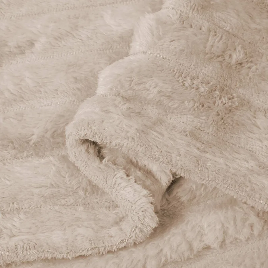 Jeté Beige 150 x 130 cm Toison - 6