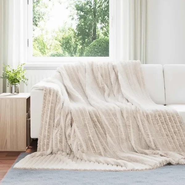 Jeté Beige 240 x 220 cm Toison