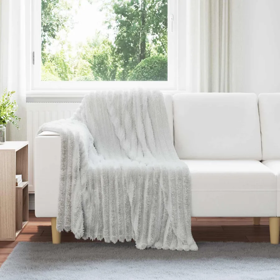 Couvertures à jeter 6 pcs Gris 150 x 130 cm Toison