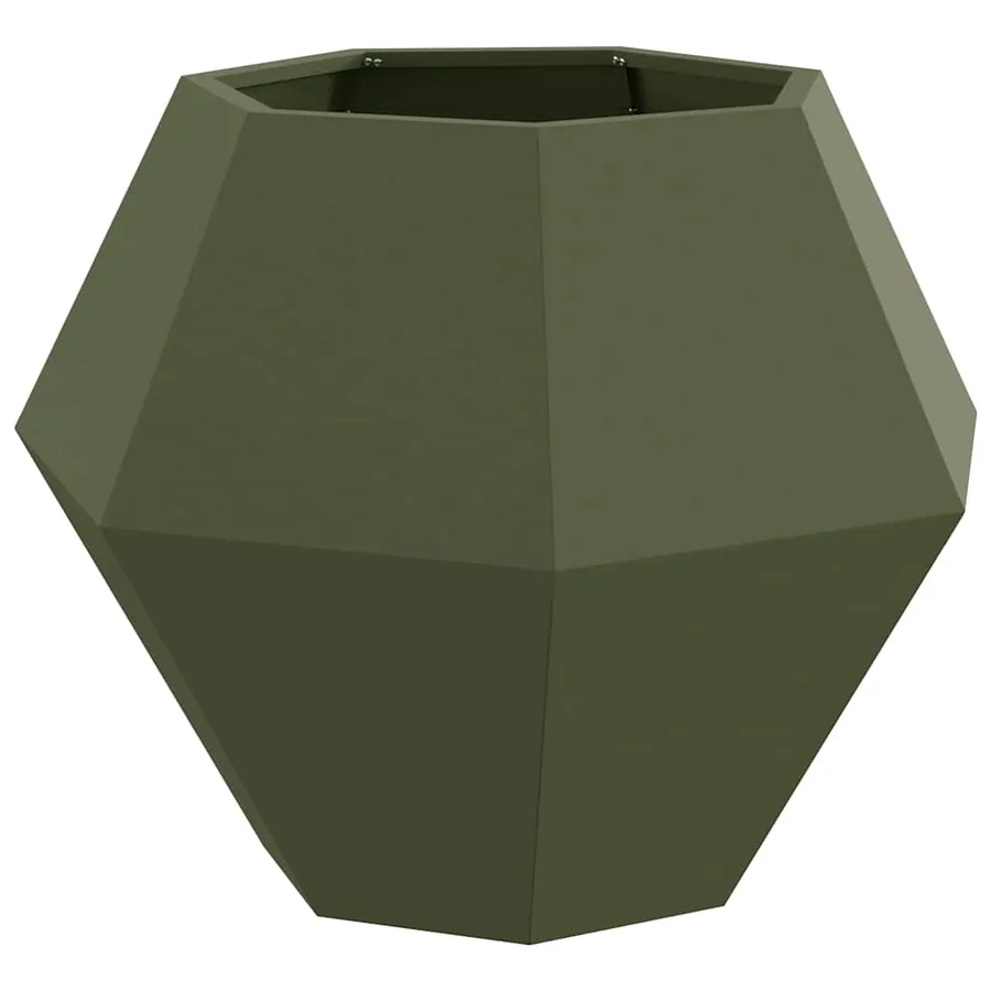 Jardinière Vert olive 75 x 75 x 60 cm Acier - 2