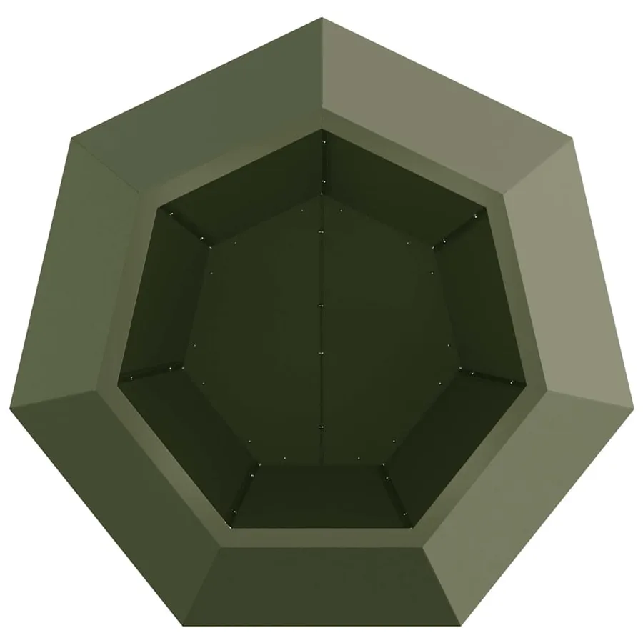 Jardinière Vert olive 75 x 75 x 60 cm Acier - 6