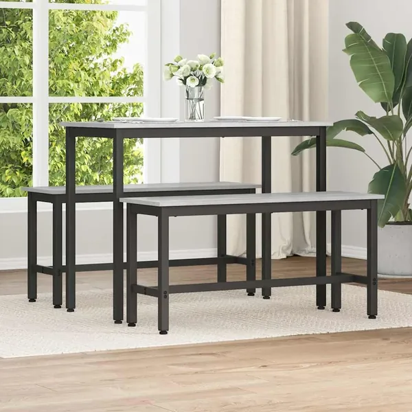 Banc de salle à manger Gris Sonoma 100 x 32,5 x 48,5 cm