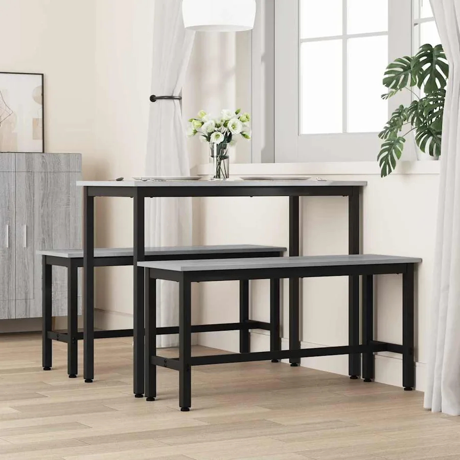 Banc de salle à manger Gris Sonoma 100 x 32,5 x 48,5 cm - 3