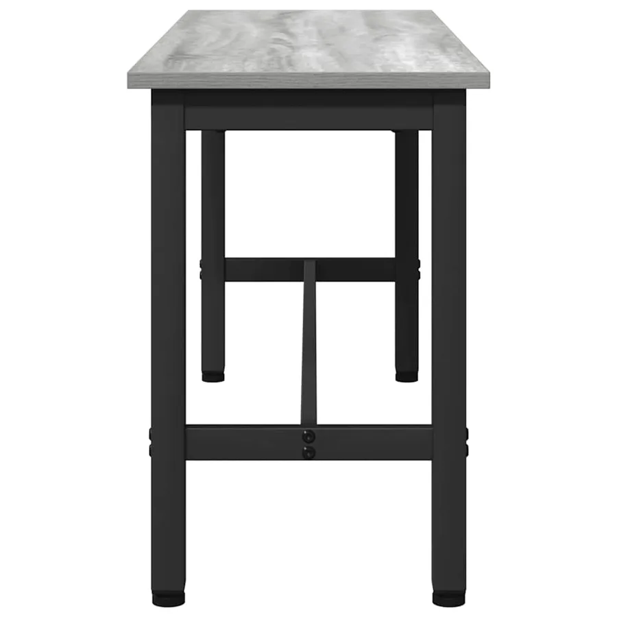 Banc de salle à manger Gris Sonoma 100 x 32,5 x 48,5 cm - 5