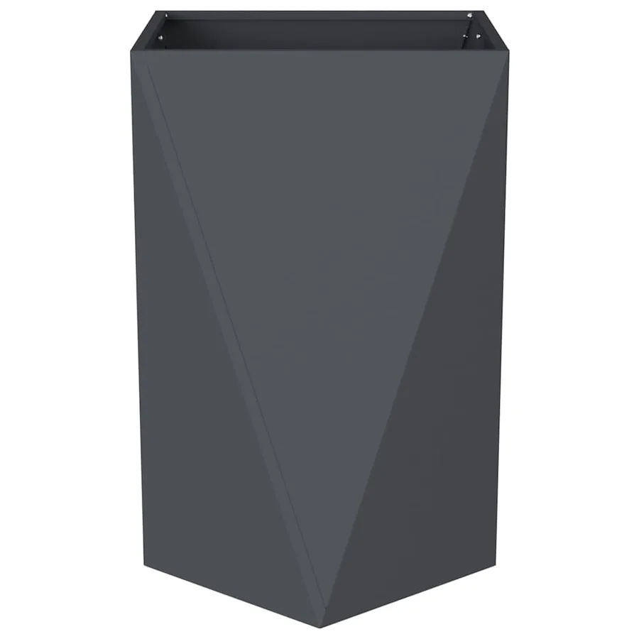 Jardinière 2 pc Anthracite 50 x 50 x 75 cm Acier - 6