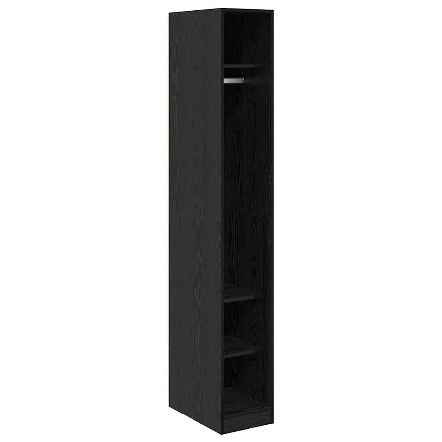 Armoire Chêne noir 50 x 30 x 200 cm Bois d'ingénierie - 2