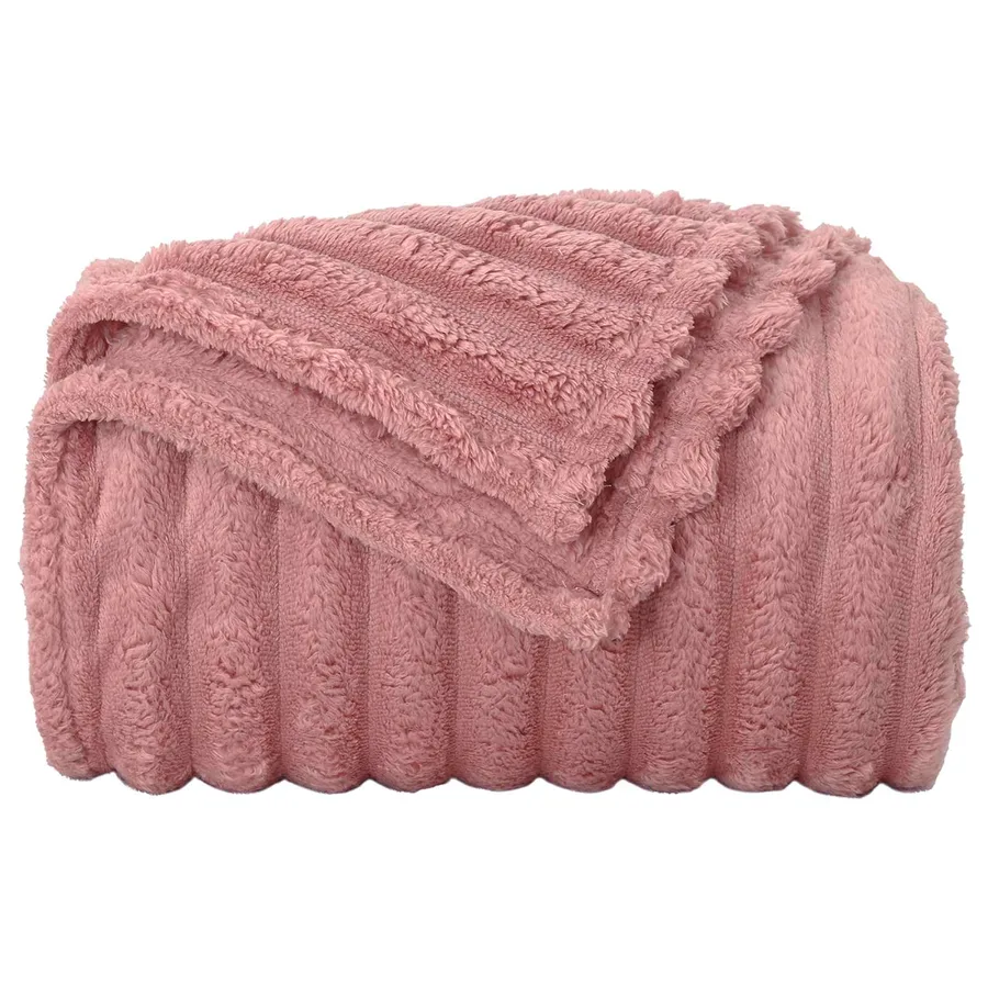 Couvertures à jeter 6 pcs Rose 150 x 130 cm Toison - 5