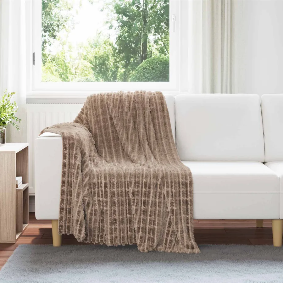 Couvertures à jeter 6 pcs Camel 150 x 130 cm Toison