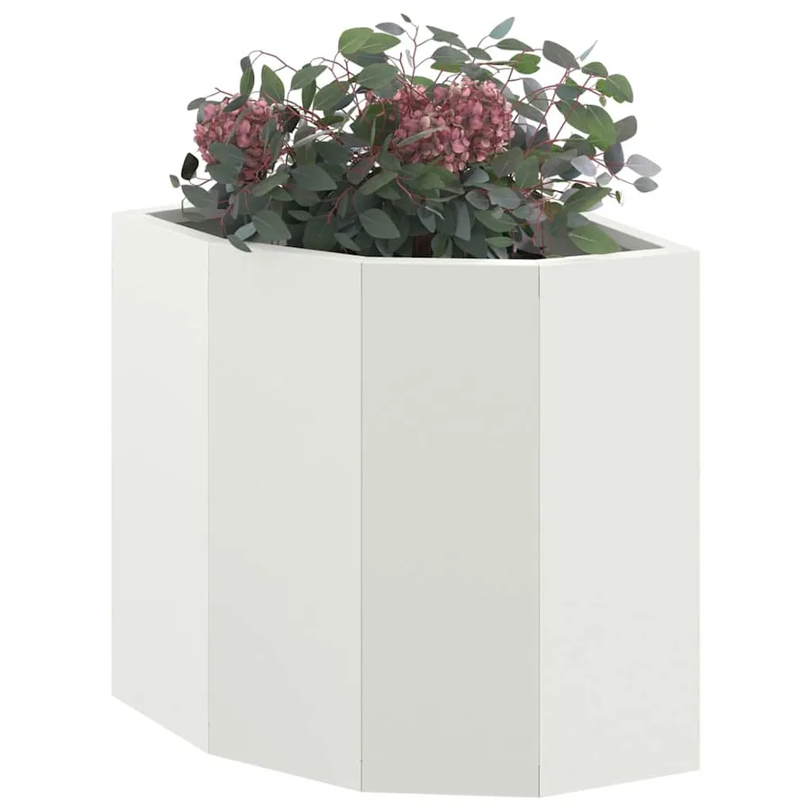 Jardinière d'Angle Blanc 30 x 30 x 35 cm Acier - 3