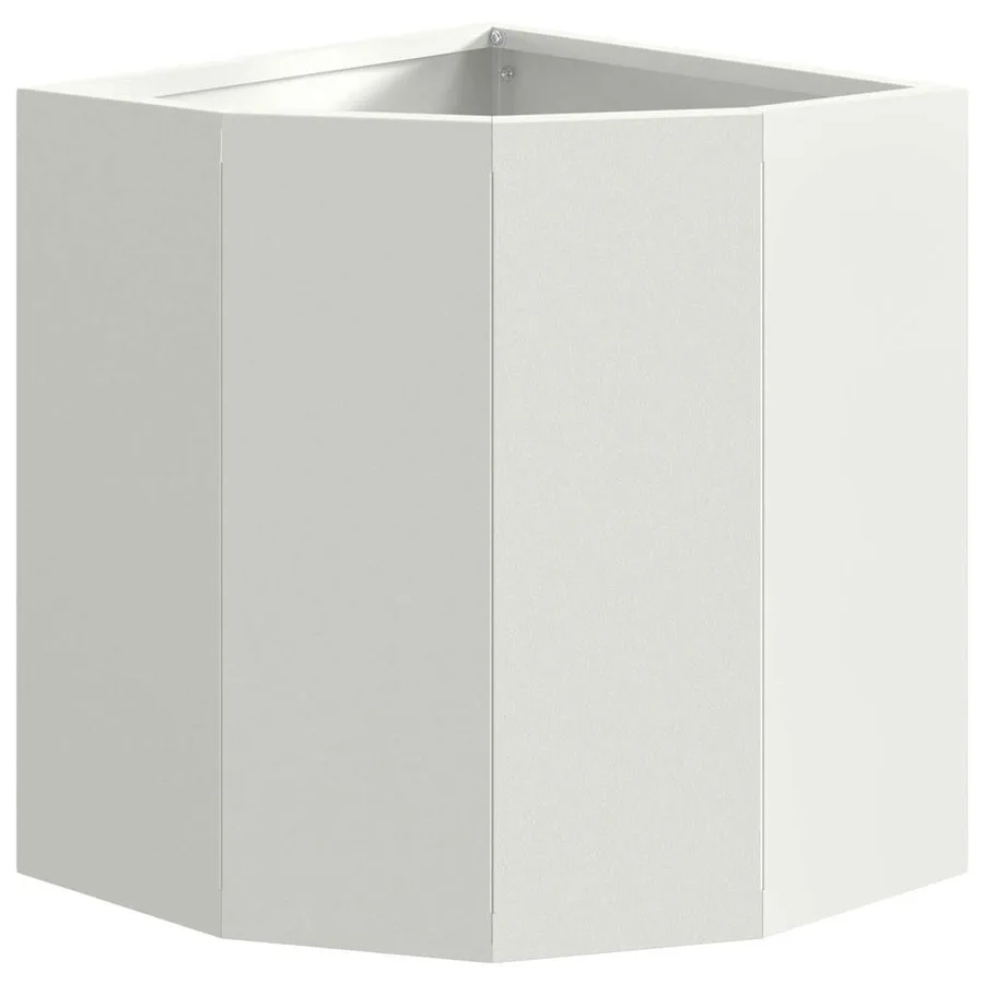 Jardinière d'Angle Blanc 30 x 30 x 35 cm Acier - 5