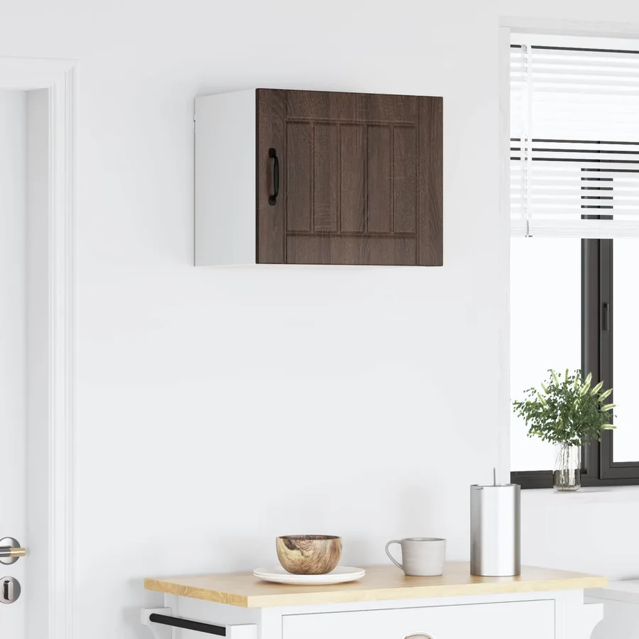 Meuble mural LUCCA Chêne brun 50 x 31 x 40 cm Bois d'ingénierie - 4
