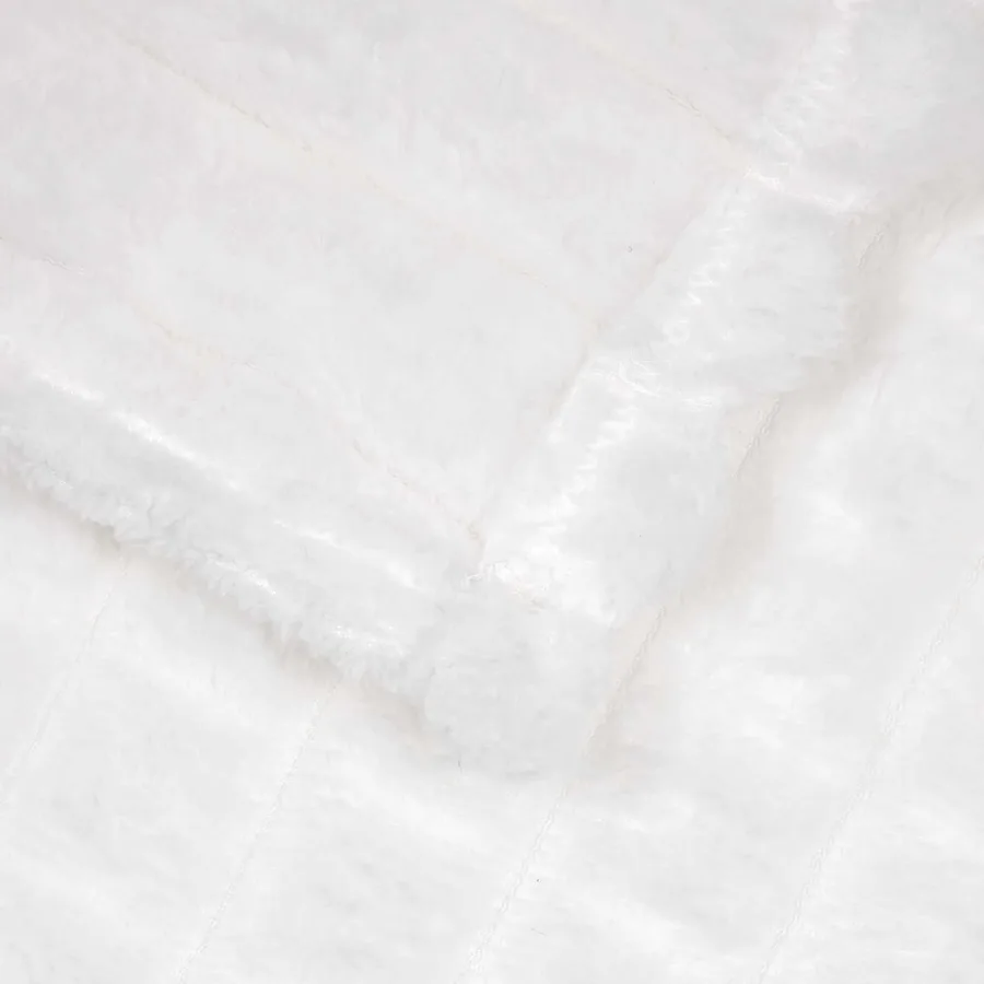 Couvertures à jeter 6 pcs Blanc 200 x 150 cm Toison - 6