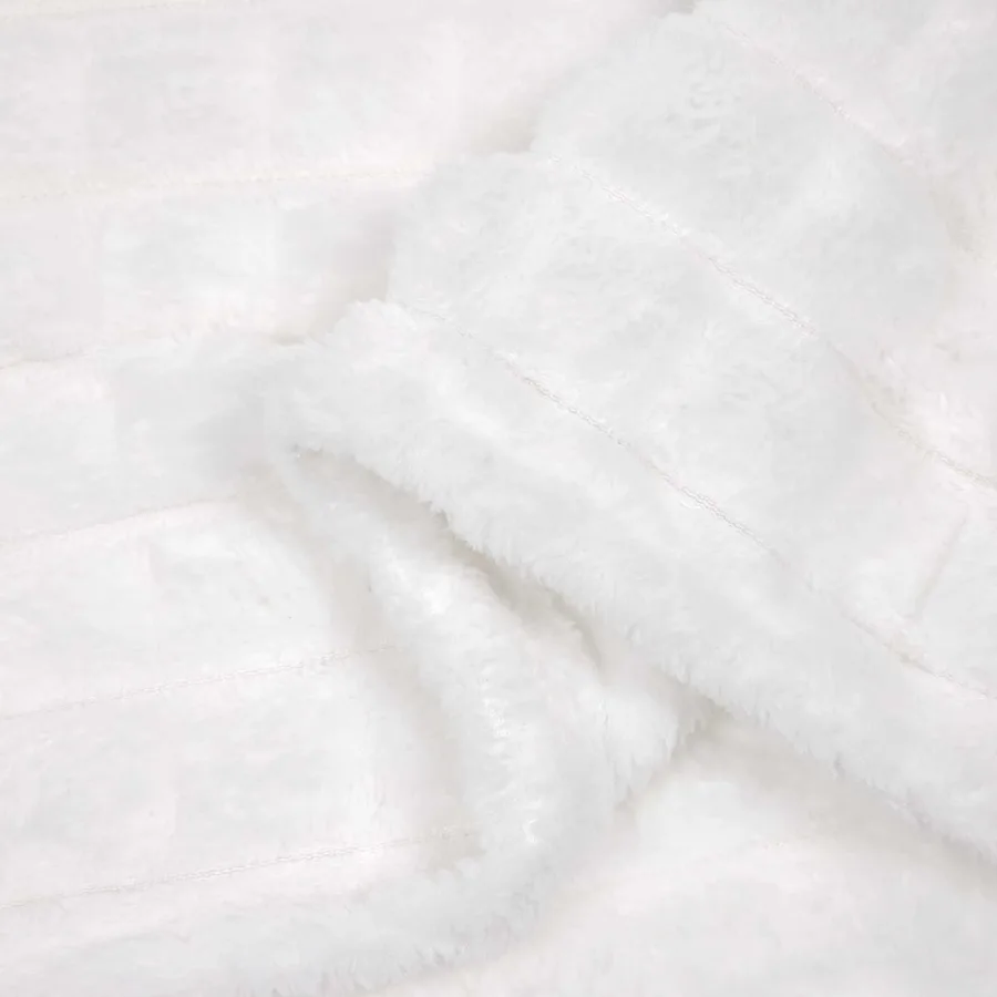 Couvertures à jeter 6 pcs Blanc 200 x 150 cm Toison - 7
