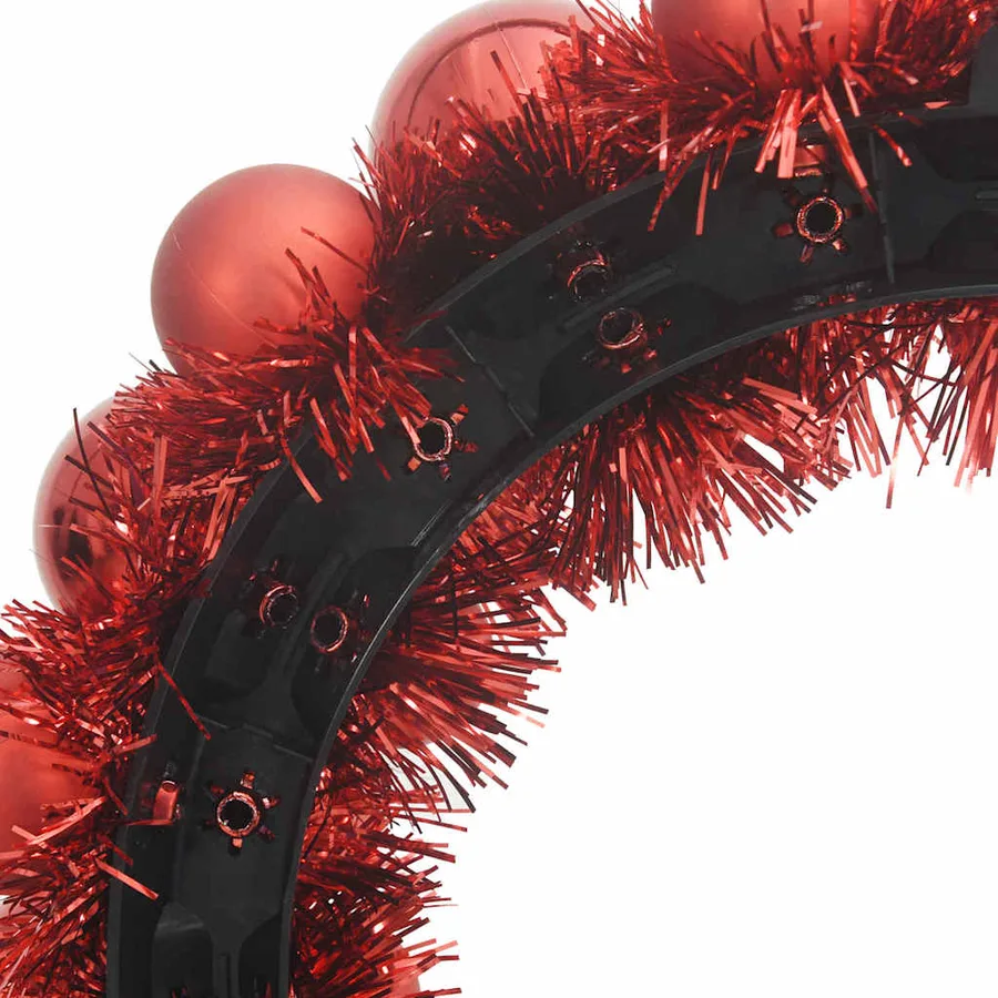 Couronnes de Boules de Noël 2 pcs Rouge 33 x 33 x 7 cm - 7
