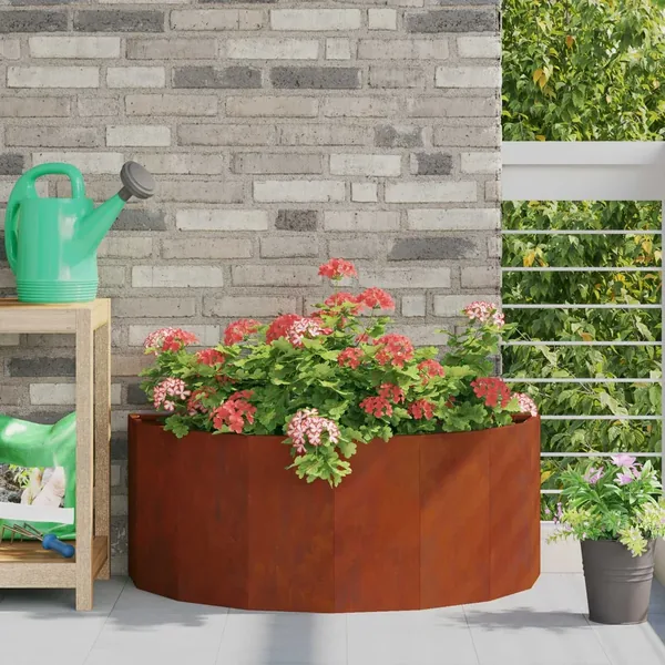 Jardinière Rouillé 90 x 45 x 35 cm Acier patiné