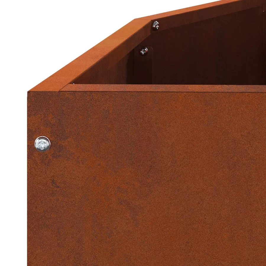 Jardinière Rouillé 90 x 45 x 35 cm Acier patiné - 10