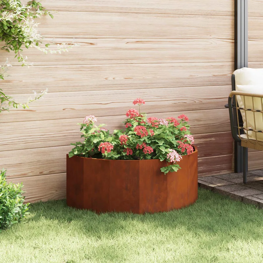Jardinière Rouillé 90 x 45 x 35 cm Acier patiné - 4