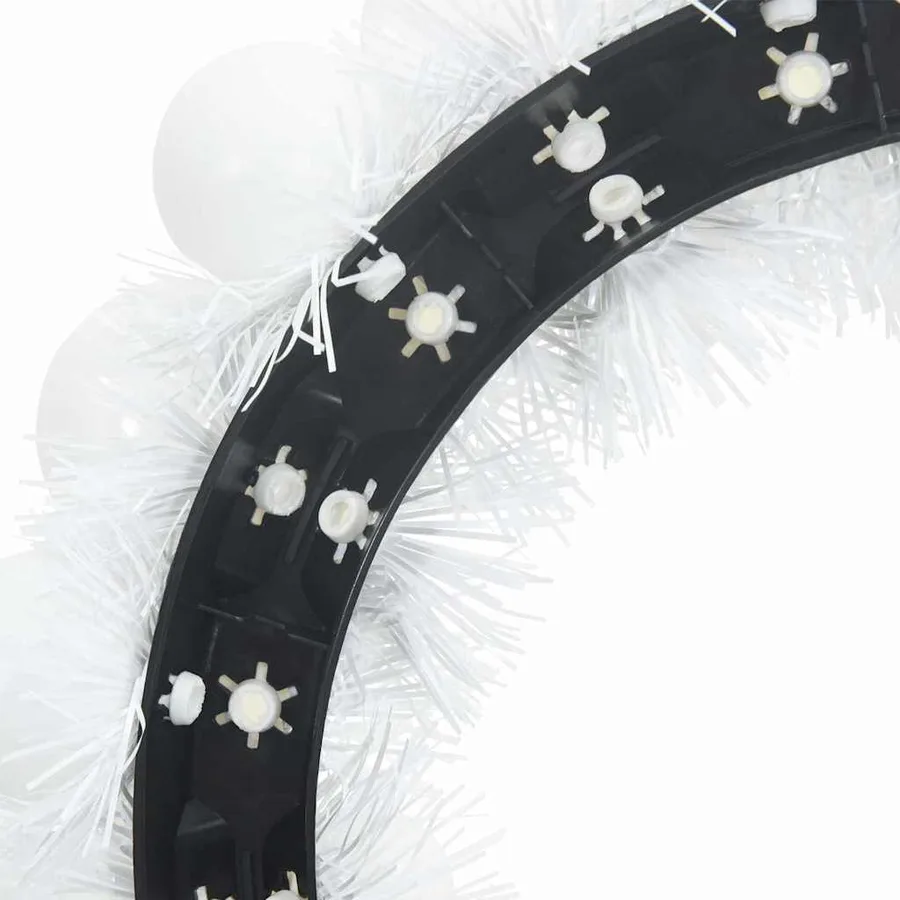 Couronnes de Boules de Noël 2 pcs Blanc 33 x 33 x 7 cm - 7