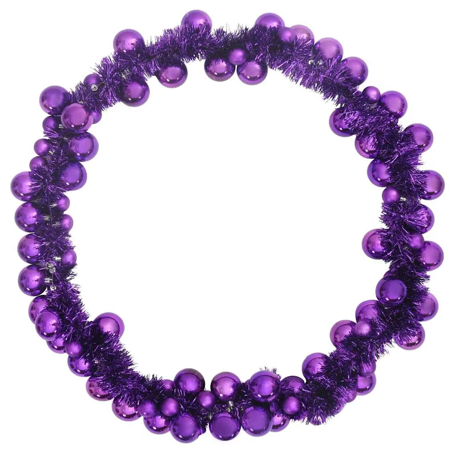 Guirlande de Boules de Noël Lilas 186 cm Polystyrène - 5
