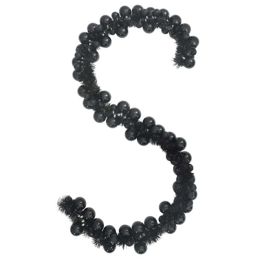 Guirlande de Boules de Noël Noir 186 cm Polystyrène - 2