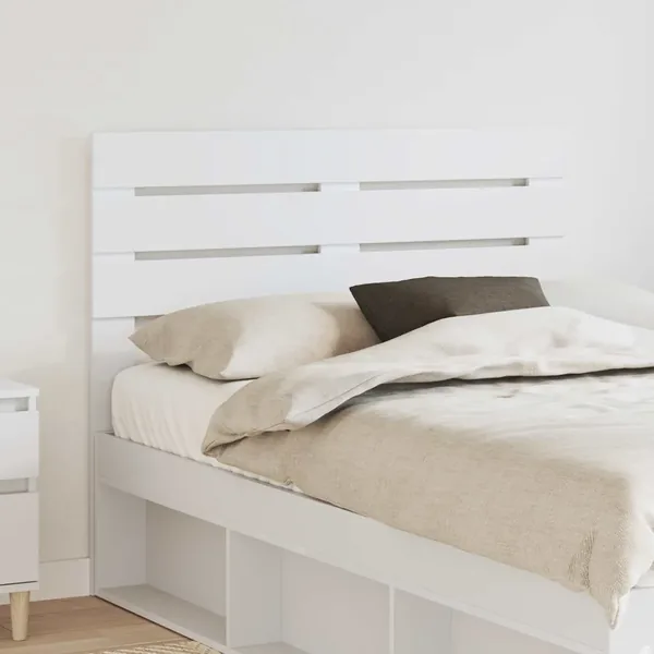 Tête de lit Blanc Bois d'ingénierie