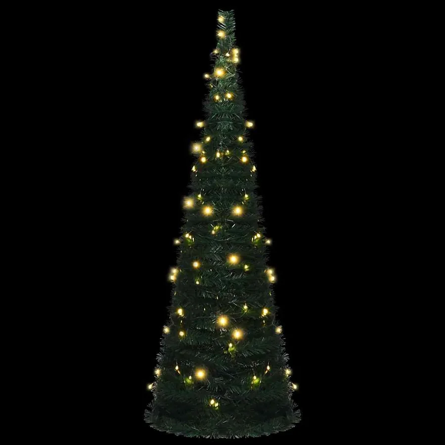 Sapin de Noël artificiel pré-éclairé avec guirlandes vert 180cm - 3