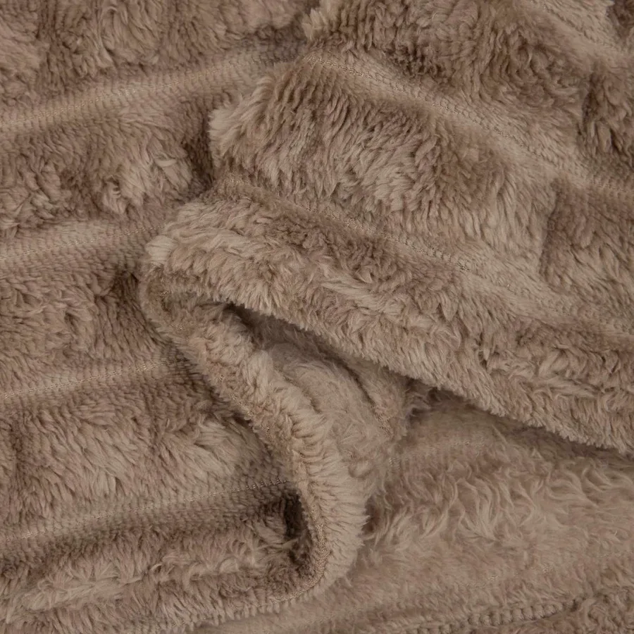 Jeté Camel 150 x 130 cm Toison - 6